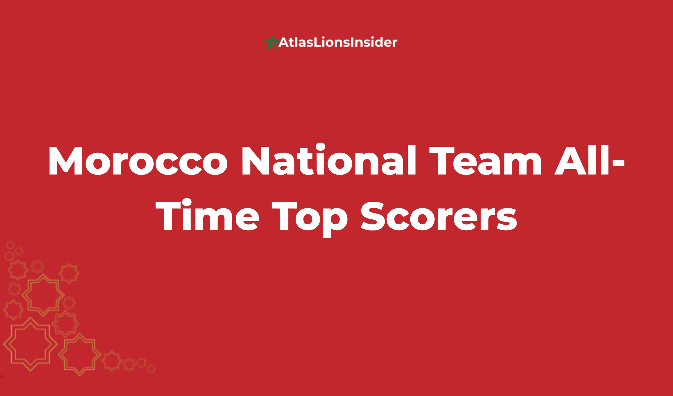 Morocco National Team All Time Top Scorers