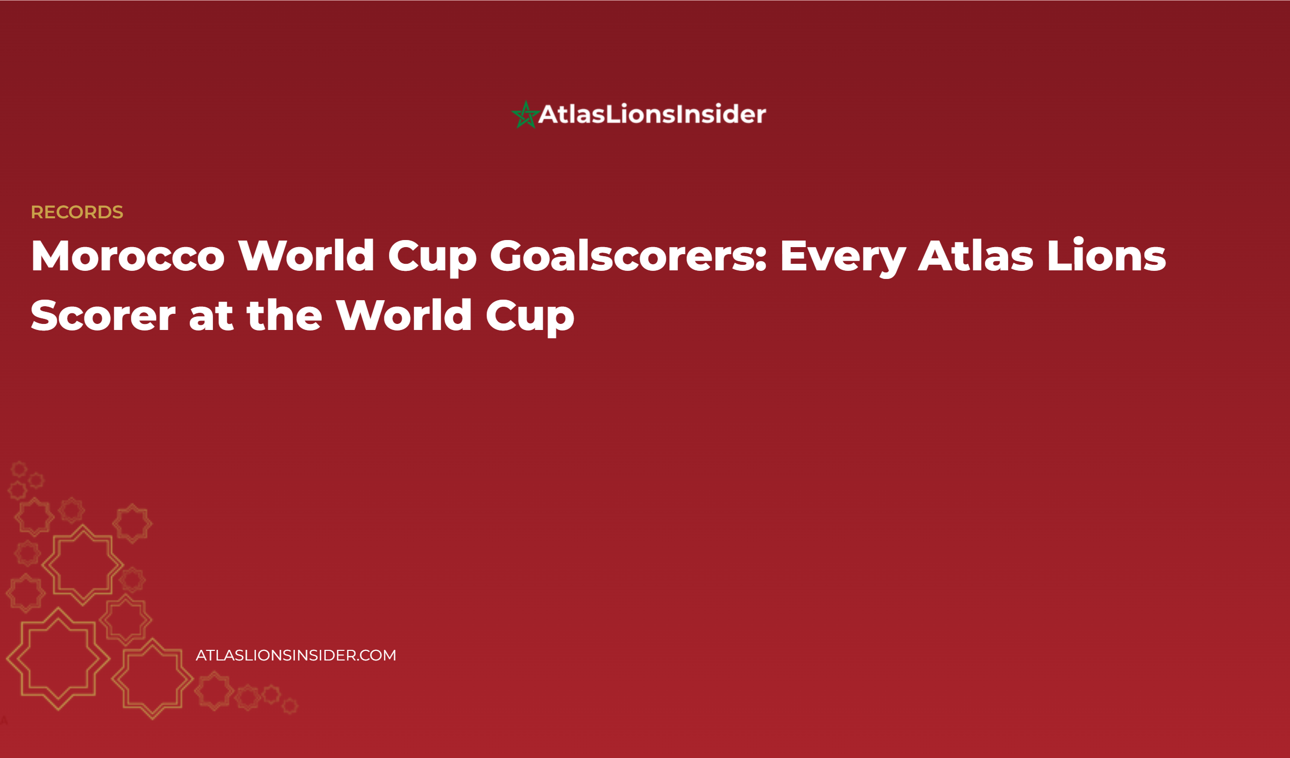 Morocco World Cup Goalscorers: Every Atlas Lions Scorer At The World Cup